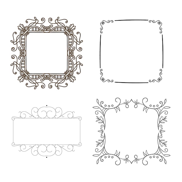 Marco ornamental vintage marcos decorativos de borde divisor de estilo retro marco vintage elegante y casado