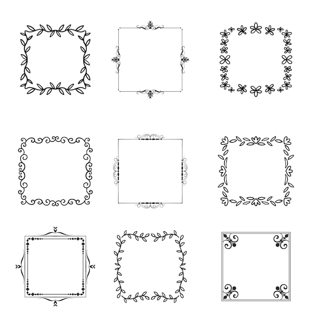 Marco ornamental vintage marcos decorativos de borde divisor de estilo retro marco vintage elegante y casado