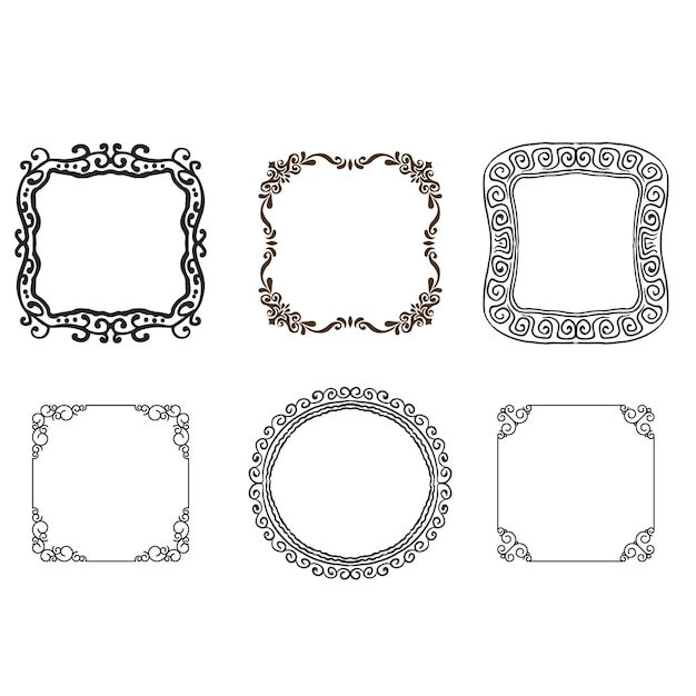 Marco ornamental vintage marcos decorativos de borde divisor de estilo retro marco vintage elegante y casado