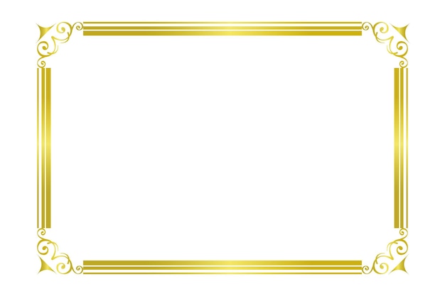 marco de oro de color para tarjeta de certificado tarjeta de invitación de boda páginas de marco islámico uso
