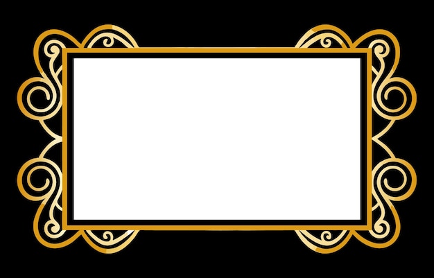 un marco de oro con un diseño decorativo en él