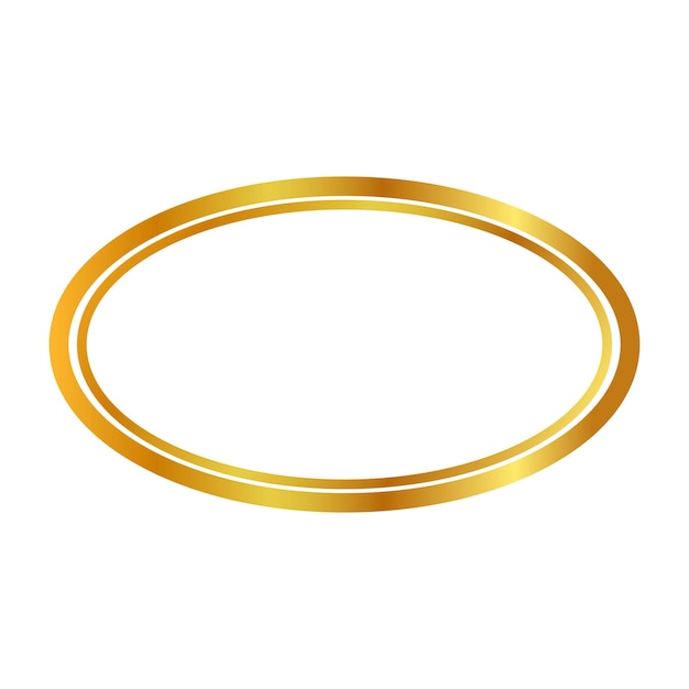 Marco ovalado dorado doble línea ovalada para Certificado Placard Go Xi Fat Cai Imlek Moment