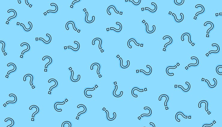 Vector marco de pregunta patrón fondo abstracto marcos de pregunta dibujar iconos en el fondo azul