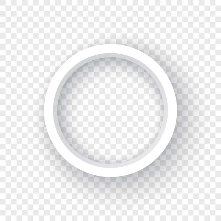 Vector marco redondo blanco sobre fondo transparente círculo ilustración vectorial