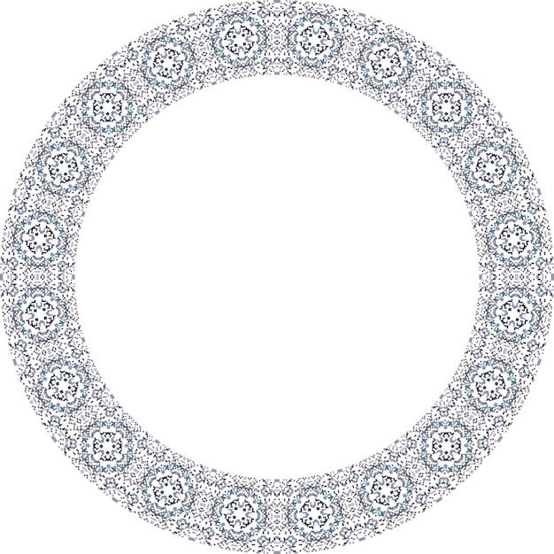 Marco redondo decorativo Elemento elegante para el diseño en estilo oriental lugar para texto Floral golden b