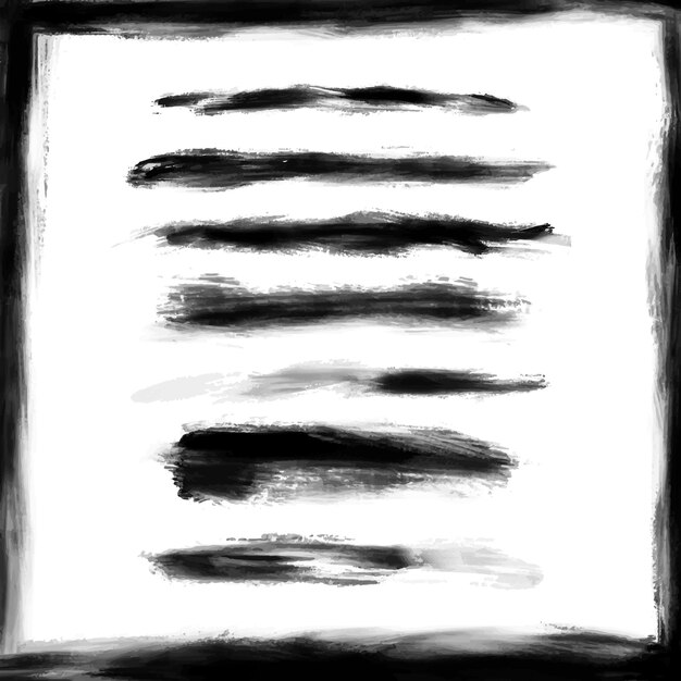 Marco de salpicaduras y elementos de diseño de trazos de pincel.