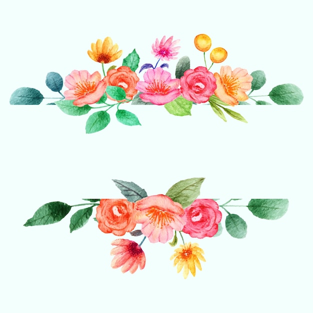 marco de saludo floral de primavera dibujado a mano