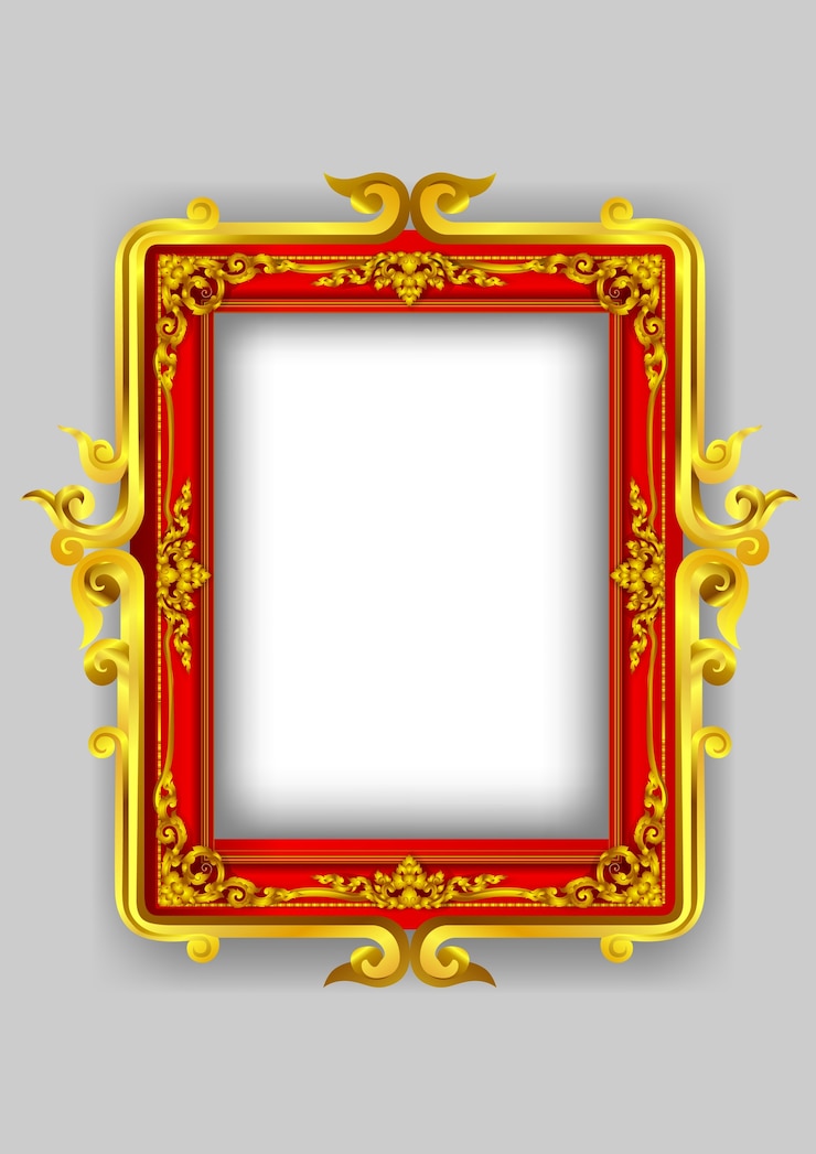 Vector marco tailandés de oro de la vendimia