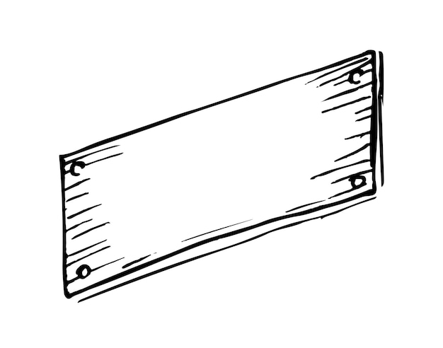 Marco para texto Tablero de madera con clavos en la pared Bosquejo de tablero diagonal aislado