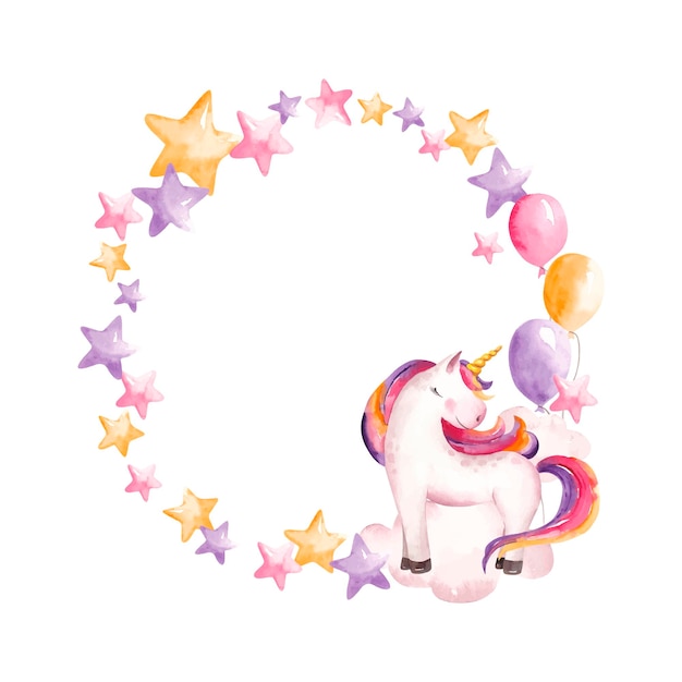 Vector marco unicornio