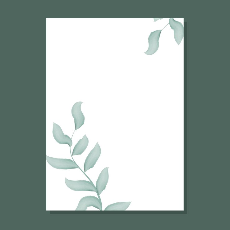 Marco vacío botánico rectangular vertical para postal o plantilla de borde de estilo rústico de invitación con