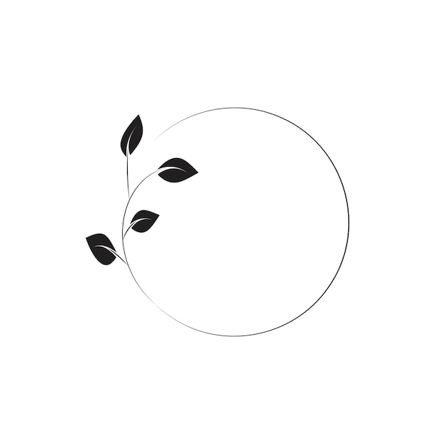 Marco vectorial dibujado a mano Corona floral con hojas para bodas y fiestas elementos decorativos