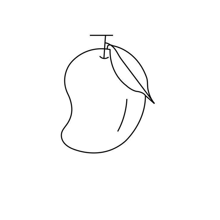 Vector marco vectorial con mango patrón transparente de vector ilustraciones dibujadas a mano
