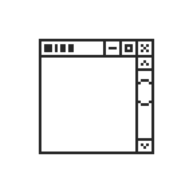 el marco de las ventanas ui pixel art