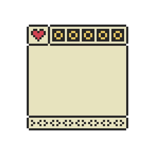 el marco de las ventanas ui pixel art