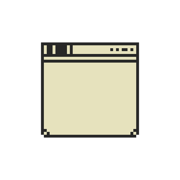el marco de las ventanas ui pixel art