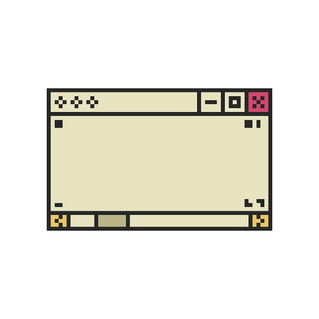 el marco de las ventanas ui pixel art