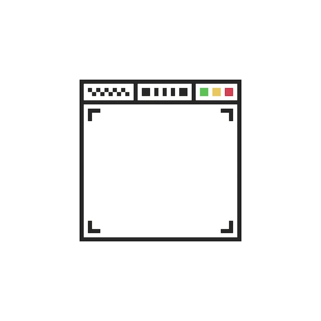 el marco de las ventanas ui pixel art