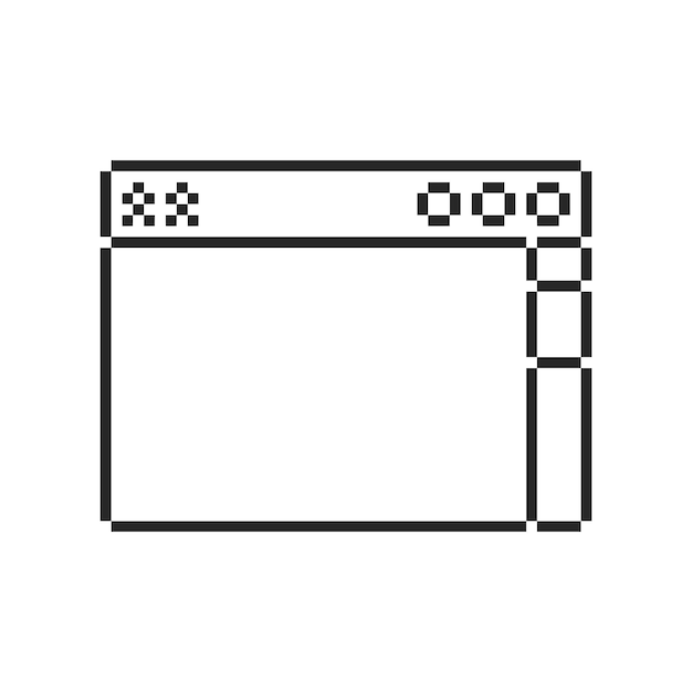 el marco de las ventanas ui pixel art