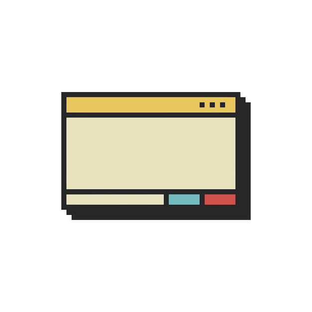 el marco de las ventanas ui pixel art