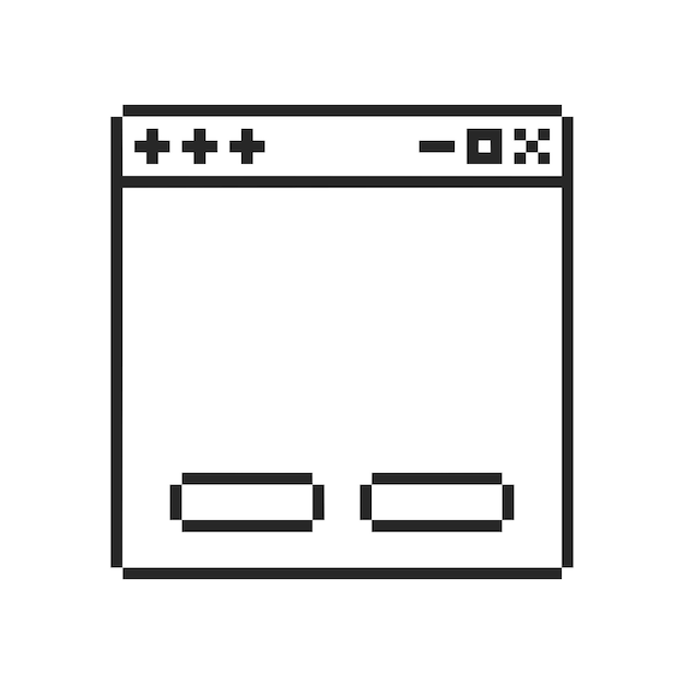 el marco de las ventanas ui pixel art