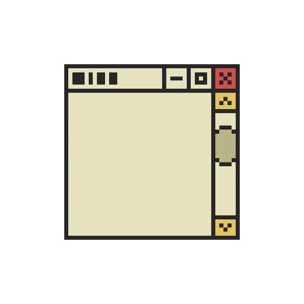 el marco de las ventanas ui pixel art