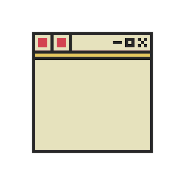el marco de las ventanas ui pixel art