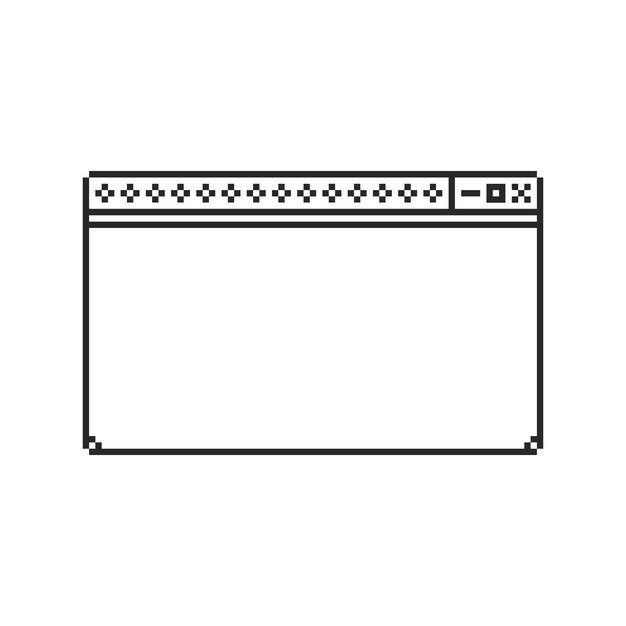el marco de las ventanas ui pixel art