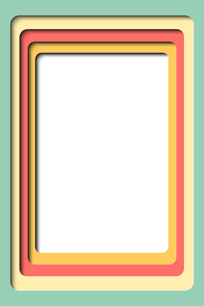 Vector marco vertical de estilo de corte de papel fondo abstracto 3d cuadro de sombra folletos de póster de pancarta