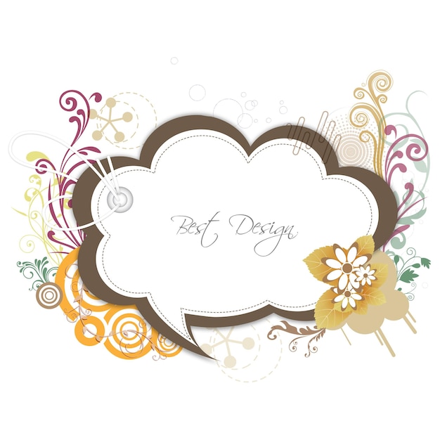 Marco vintage decorativo creativo y plantilla de invitación con foto