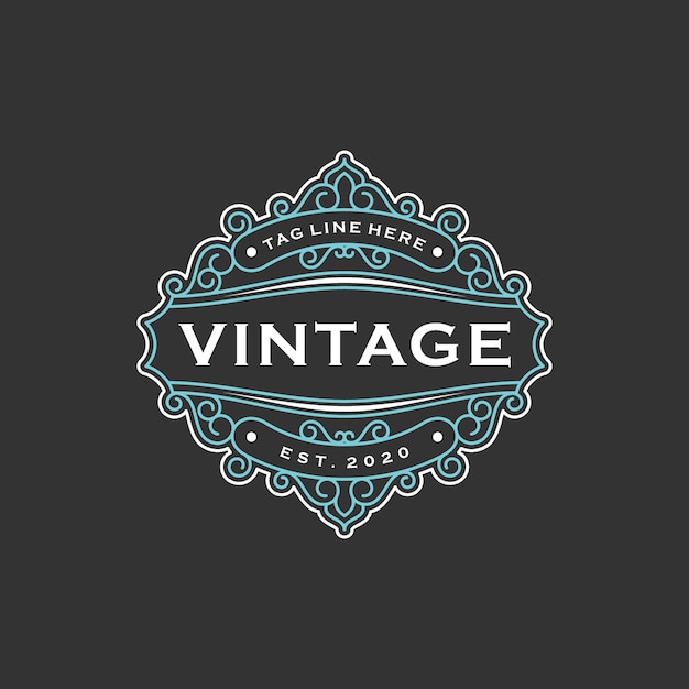 Marco vintage y distintivo retro