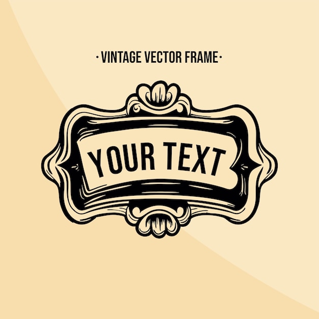 Vector marco vintage para escribir texto de mensaje