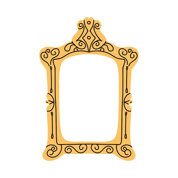 Marco vintage Frontera de imágenes Varios elementos decorativos aislados diferentes formas en estilo doodle