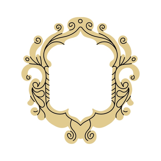 Marco vintage Frontera de imágenes Varios elementos decorativos aislados diferentes formas