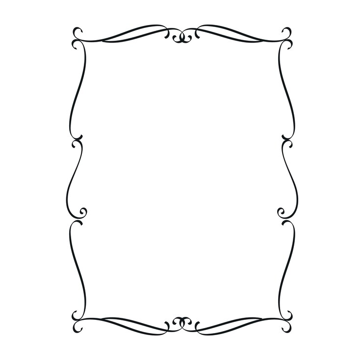 Vector marco vintage marco rectangular caligráfico de boda
