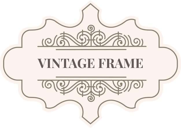 Marco vintage con remolinos ornamentados que mejoran el diseño clásico creando un aspecto elegante y sofisticado perfecto para agregar un toque de belleza atemporal a cualquier proyecto
