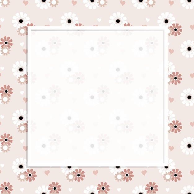 Marco vintage romántico con elementos decorativos en fondo de puntos polca Perfecto para tarjetas de felicitación
