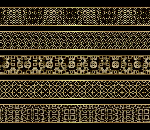 Marcos y bordes decorativos establecer diseño vectorial