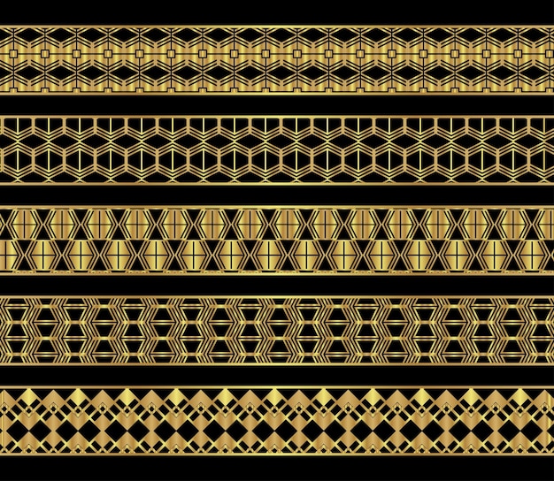Marcos y bordes decorativos establecer diseño vectorial