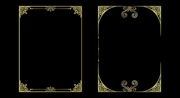 Marcos y bordes vintage decorativos establecen diseño vectorial