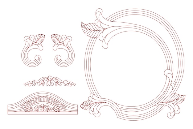 Marcos con corazones Adhesivos retro para diseños e inscripciones Ilustración vectorial