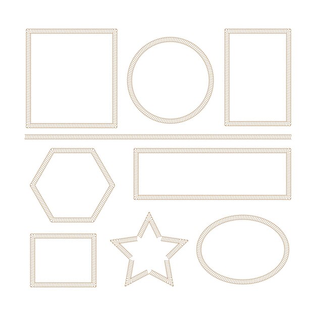 Marcos de cuerda geométrica simple ilustración vectorial