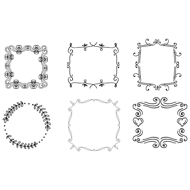 Marcos decorativos de oro Marco ornamental caligráfico retro Ornamentos rectangulares y ornamentados de época
