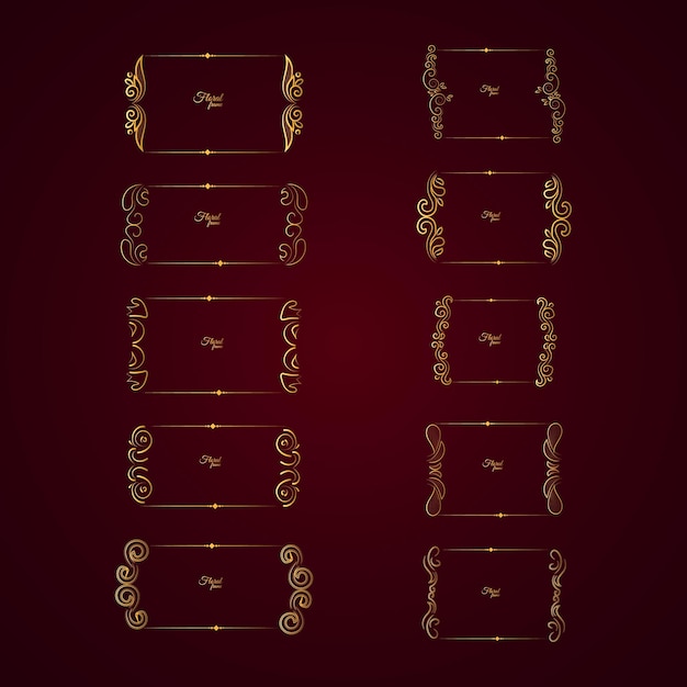 Marcos decorativos de oro