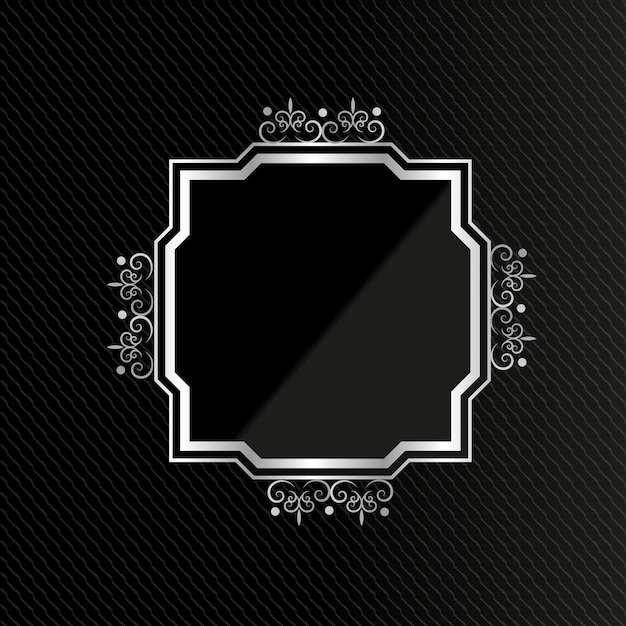 marcos degradados plateados con fondo negro