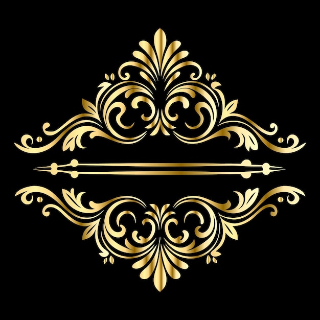 Marcos de encaje floral dorado diseño oriental premium para tarjetas de felicitación e invitaciones