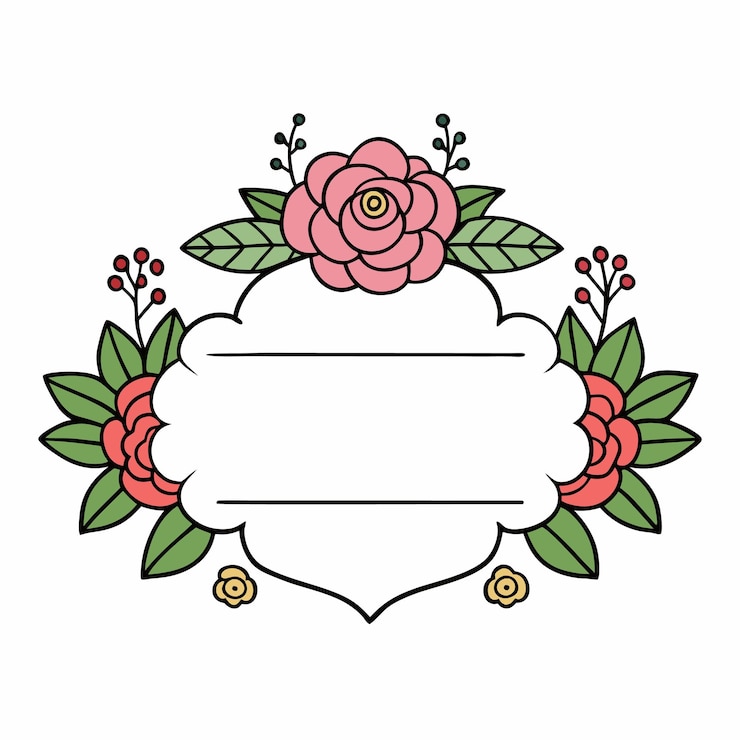 Vector los marcos florales decoran las invitaciones de boda con arte vectorial de fondo