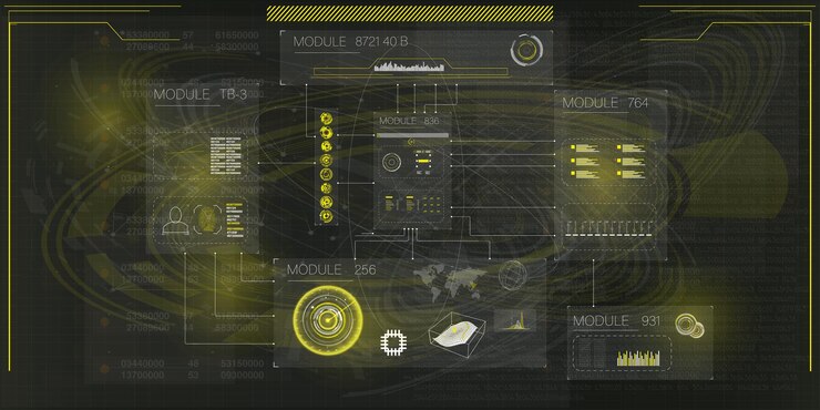 Vector marcos futuristas hud pantallas target ui ux pantalla de radar pantalla de visualización de tecnología de realidad virtual