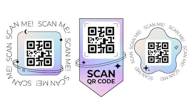 marcos geométricos minimalistas y2k con espacio para un código QR