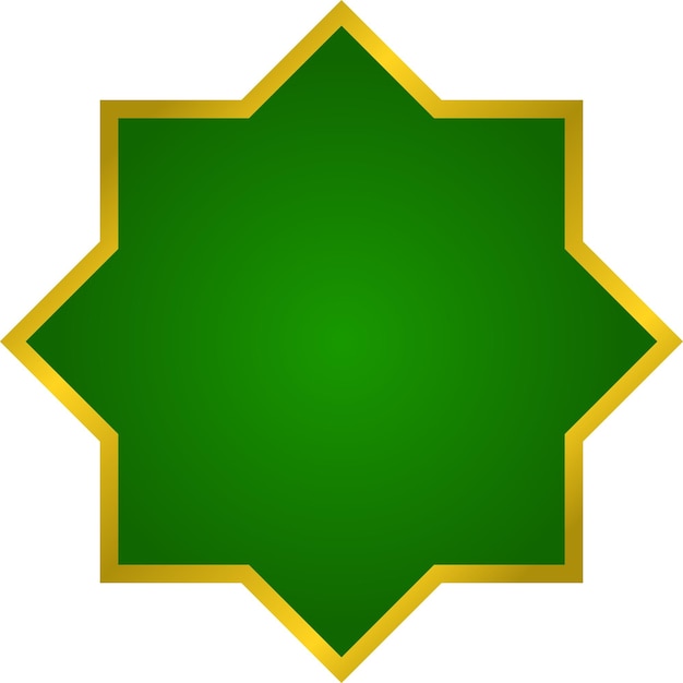 Marcos islámicos de Ramadan de color verde y oro